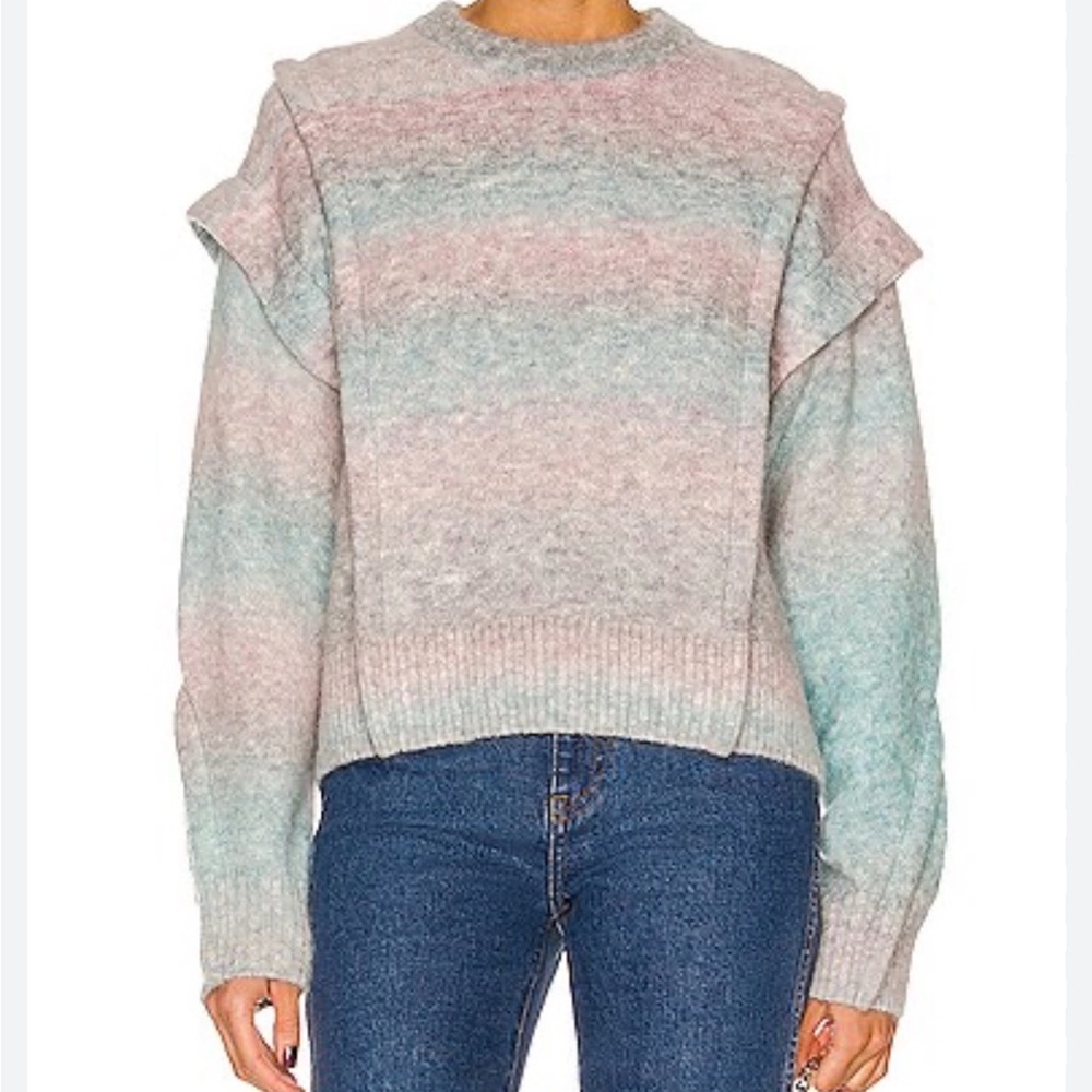 IRO -women Valya sunset ombré‎ stripes Alpaca wool blend pullover Sweater top XS
